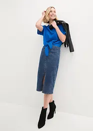 Maglia con maniche a pipistrello e ricami traforati, bonprix