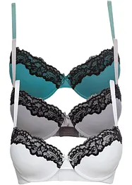 Reggiseno con coppe preformate e ferretto (pacco da 3), bonprix