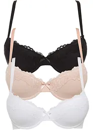 Reggiseno con coppe preformate e ferretto (pacco da 3), bonprix