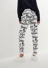 Pantaloni stampati con elastico in vita, bonprix