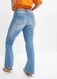 Jeans a zampa elasticizzati, vita media, bonprix