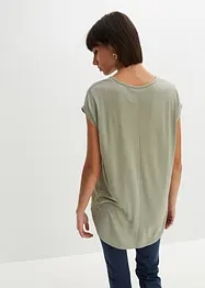 Maglia lunga con scritta in rilievo, bonprix