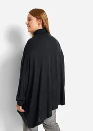 Maglione-poncho a collo alto dal taglio asimmetrico, bonprix