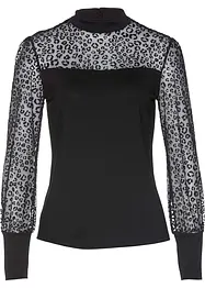 Maglia a maniche lunghe in misto viscosa morbido, bonprix