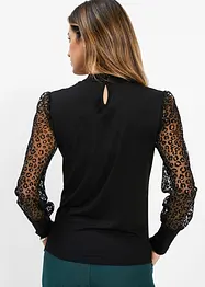 Maglia a maniche lunghe in misto viscosa morbido, bonprix