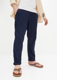 Pantaloni chino in misto lino con elastico in vita regular fit, straight, RAINBOW