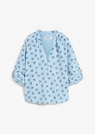 Blusa oversize in mussola fantasia, bonprix