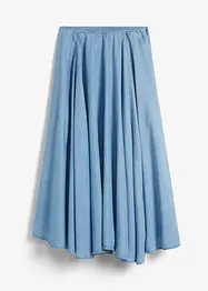 Gonna di jeans con elastico in vita, high waist, bonprix