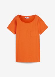 T-shirt in filato fiammato di cotone biologico con taschino, bpc bonprix collection