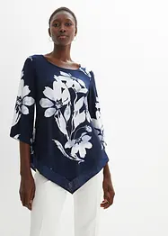 Maglia lunga in fantasia floreale, bonprix