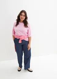 Jeans wide leg a vita alta con cinta comoda, bpc bonprix collection