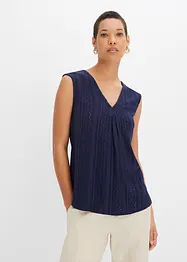 Top con ricami traforati, bonprix