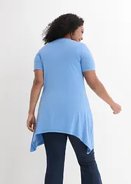 Maglia lunga con fondo asimmetrico e farfalle, bonprix