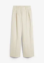 Pantaloni con pinces in puro lino, bonprix