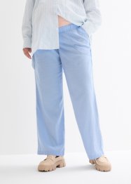 Pantaloni prémaman in misto lino con cinta elastica, bpc bonprix collection