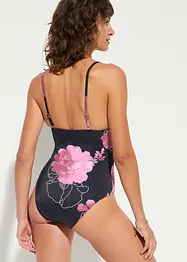 Costume intero con effetto modellante medio e cut-out sullo scollo, bonprix
