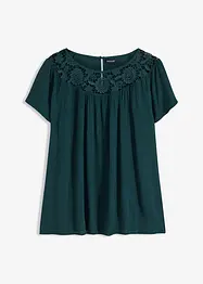 Blusa con pizzo, bonprix
