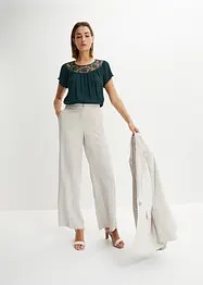 Blusa con pizzo, bonprix