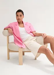 Camicetta casual oversize in misto lino leggero, bonprix