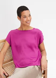 Maglia con inserto in satin, bonprix