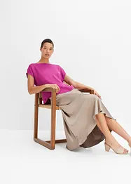 Maglia con inserto in satin, bonprix