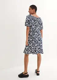Abito in jersey di cotone con scollo quadrato, al ginocchio, bonprix