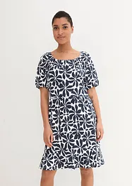 Abito in jersey di cotone con scollo quadrato, al ginocchio, bonprix