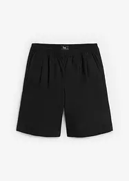 Shorts ampi in misto lino con pinces e cinta comoda a vita alta, bonprix