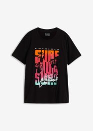 T-shirt in cotone biologico, slim fit, RAINBOW