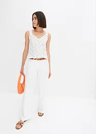 Top con ricami traforati, bonprix