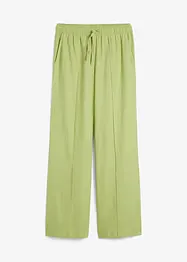 Pantaloni in misto lino con cucitura, bonprix