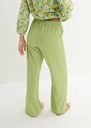 Pantaloni in misto lino con cucitura, bonprix