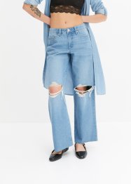 Jeans cropped con zone sdrucite, RAINBOW