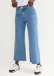 Jeans cropped wide leg, vita alta, bonprix