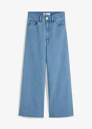 Jeans cropped wide leg, vita alta, bonprix