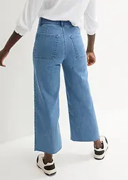 Jeans cropped wide leg, vita alta, bonprix