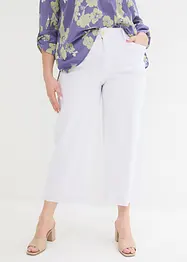 Jeans cropped wide leg, vita alta, bonprix