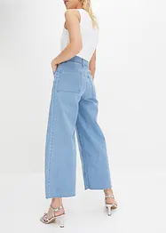 Jeans cropped wide leg, vita alta, bonprix