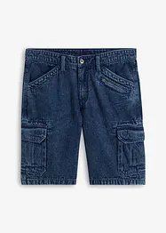 Bermuda cargo in jeans di cotone biologico, loose fit, RAINBOW