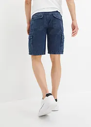 Bermuda cargo in jeans di cotone biologico, loose fit, RAINBOW