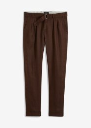 Pantaloni in lino con pinces e cintura, bpc selection