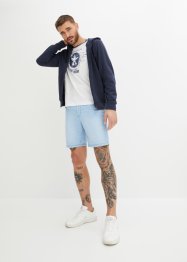 Bermuda di jeans con elastico in vita, regular fit, John Baner JEANSWEAR
