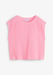 T-shirt boxy in jersey alveolare di cotone, bpc bonprix collection