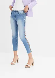 Jeans skinny con perle applicate, bonprix