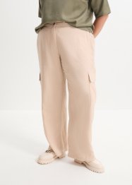Pantaloni cargo in misto lino, bpc bonprix collection