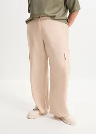 Pantaloni cargo in misto lino, bonprix