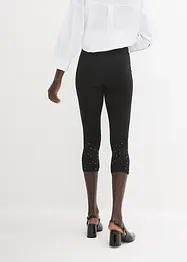 Leggings a pinocchietto con strass, bonprix