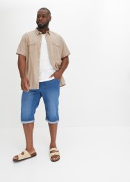 Bermuda in jeans lunghi con cinta comoda, regular fit, John Baner JEANSWEAR
