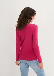 Maglia a maniche lunghe con scollo rotondo in puro cotone biologico, bonprix