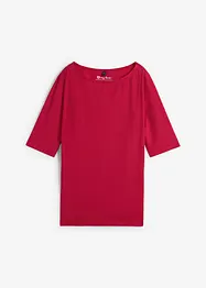 Maglia a mezze maniche con scollo a barca con cotone biologico, bonprix